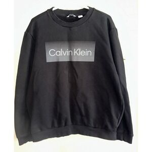 CALVIN KLEIN MENS BLACK CREW NECK LONG SLEEVE‎ SWEATSHIRT LARGE